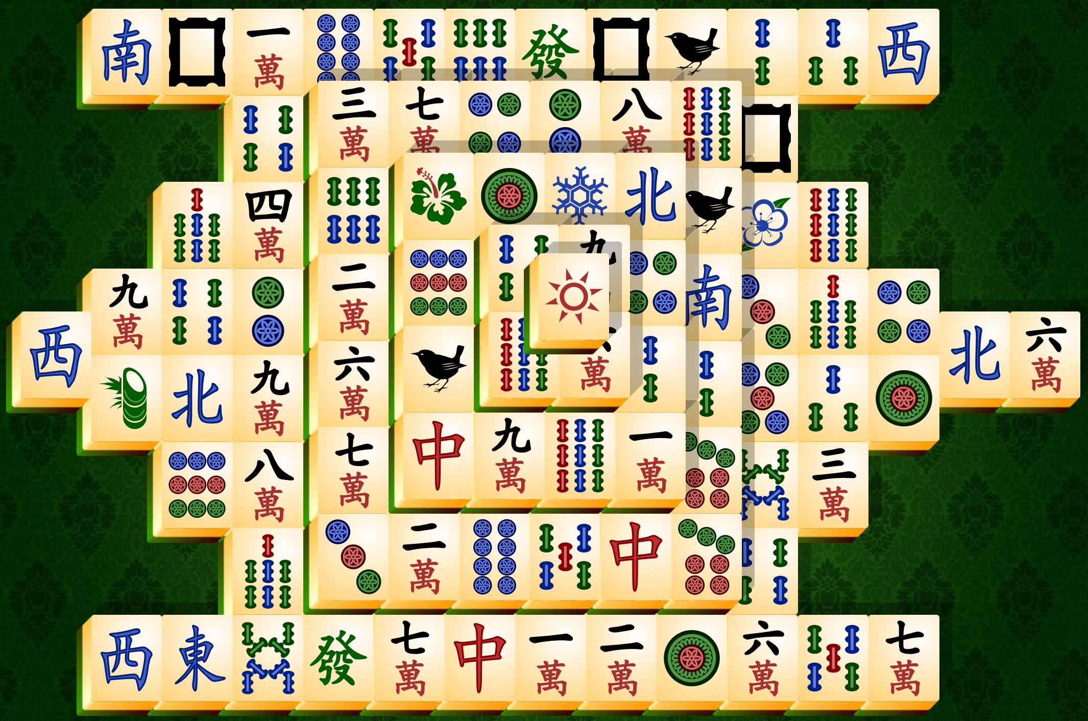 Mahjong for én spiller, Skilpadde-oppsett