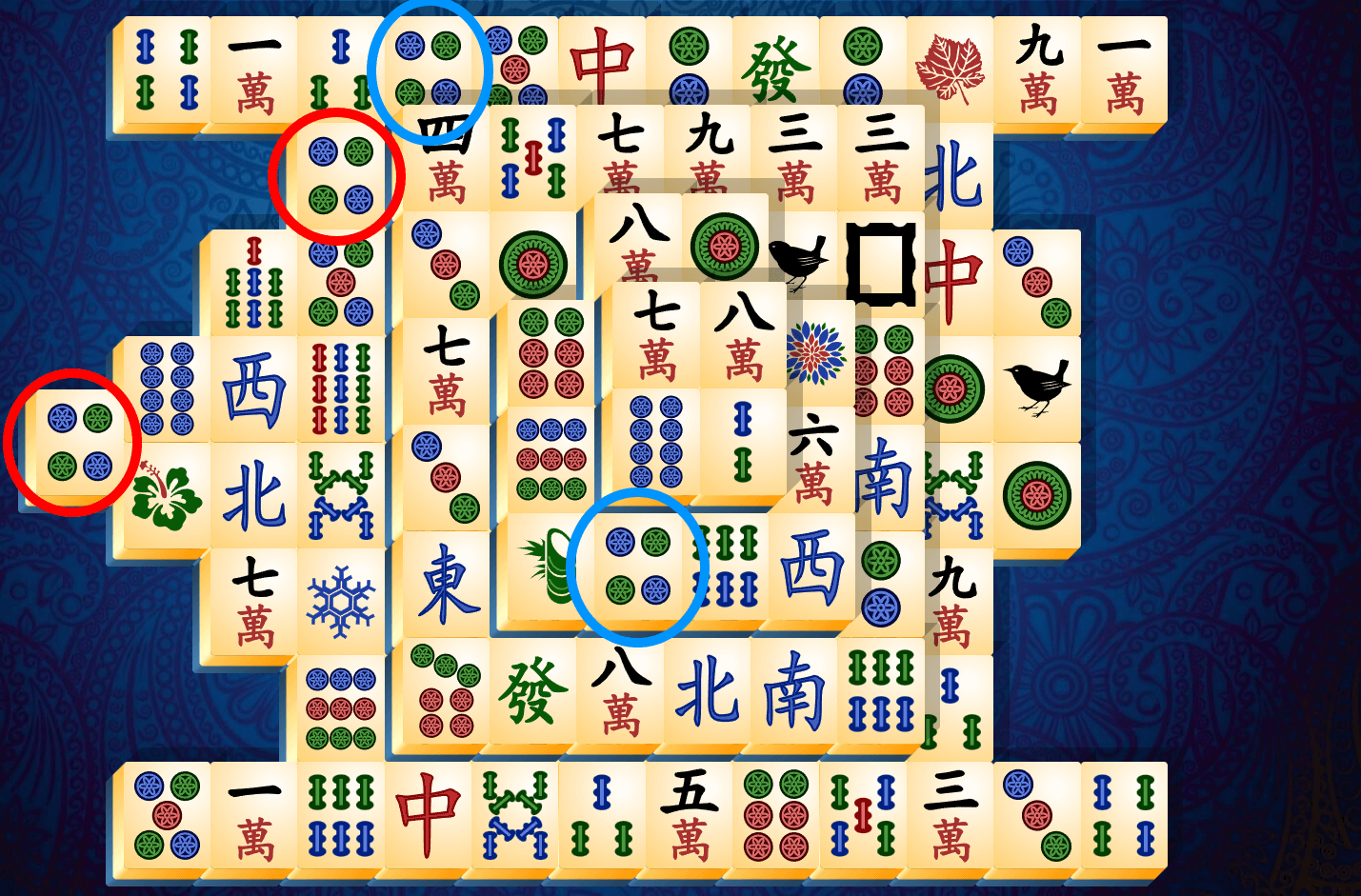 Veiledning i Mahjong for én spiller, trinn 4