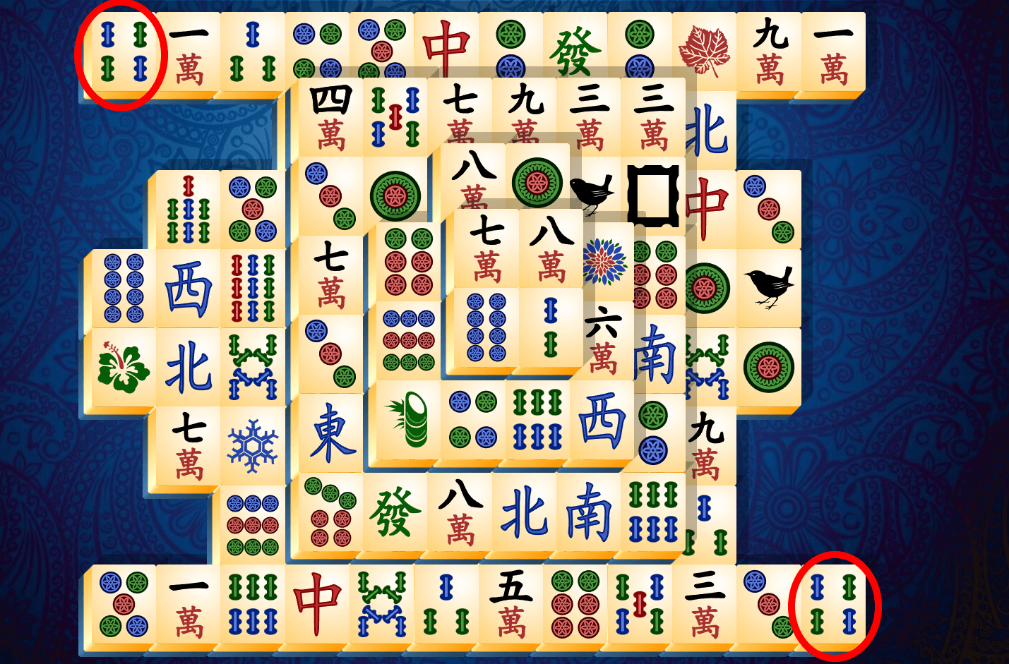 Veiledning i Mahjong for én spiller, trinn 5