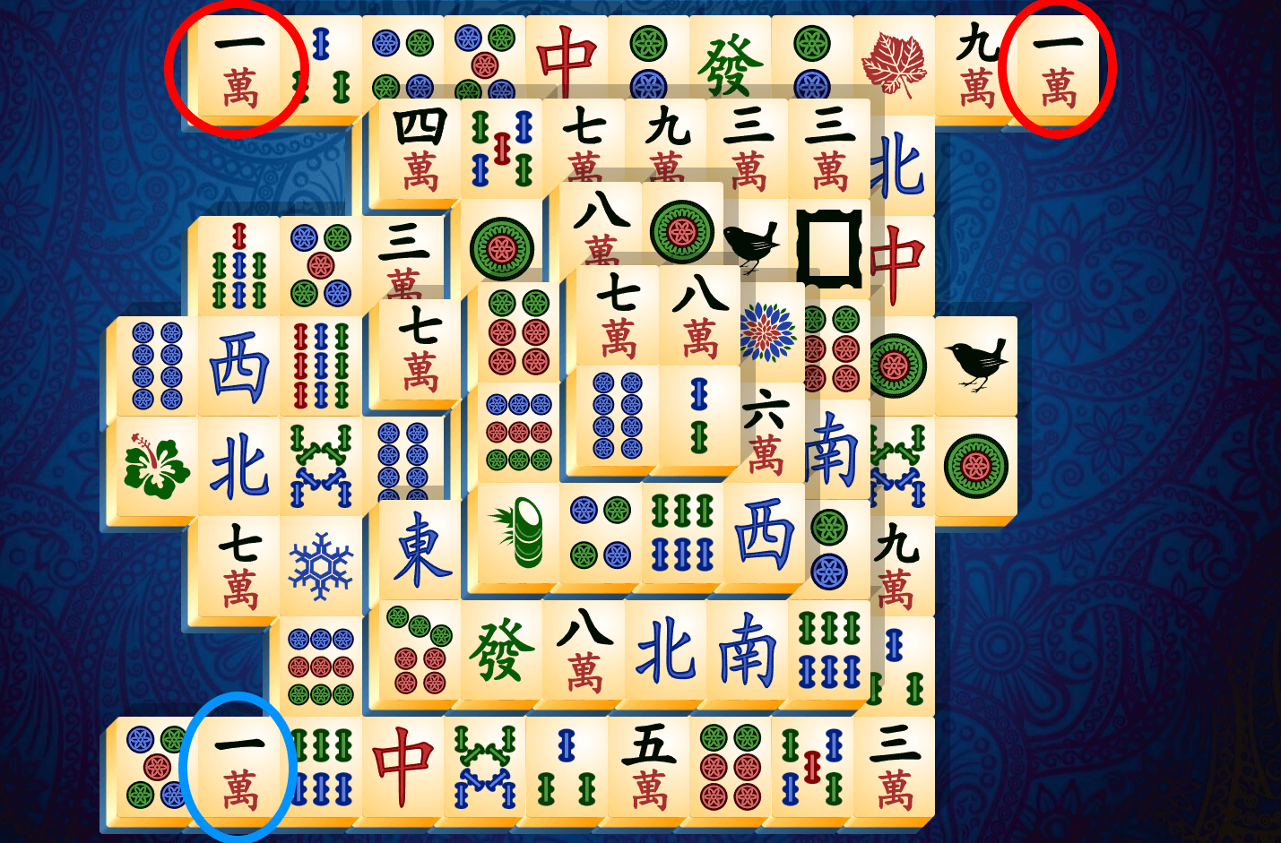 Veiledning i Mahjong for én spiller, trinn 7