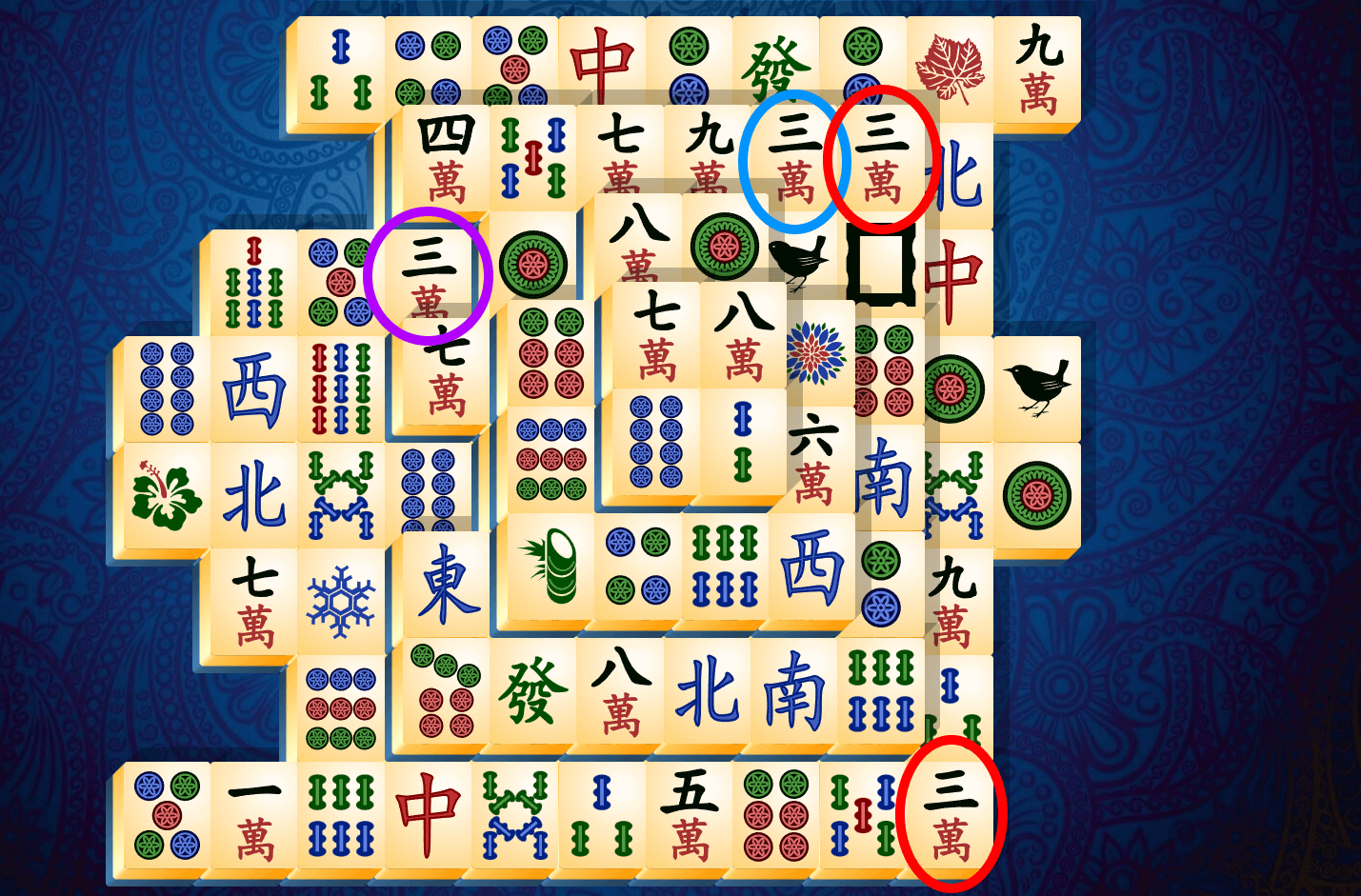 Veiledning i Mahjong for én spiller, trinn 8